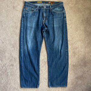 AG Adriano Goldschmied Jeans Mens 32x32 Blue Medium Wash The Hero Relaxed Fit